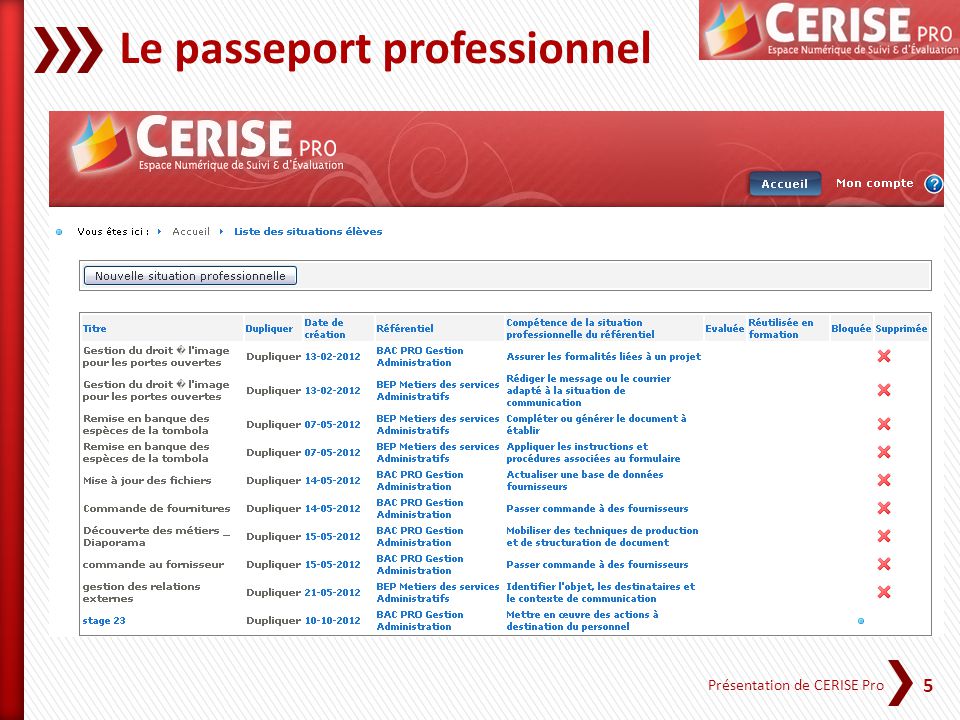 Fiche Cerise Pro Gestion Administration Exemple